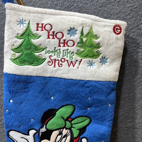 Christmas Gemmy Musical Plush Stocking Disney Mickey & Minnie - Read - Picture 3 of 9